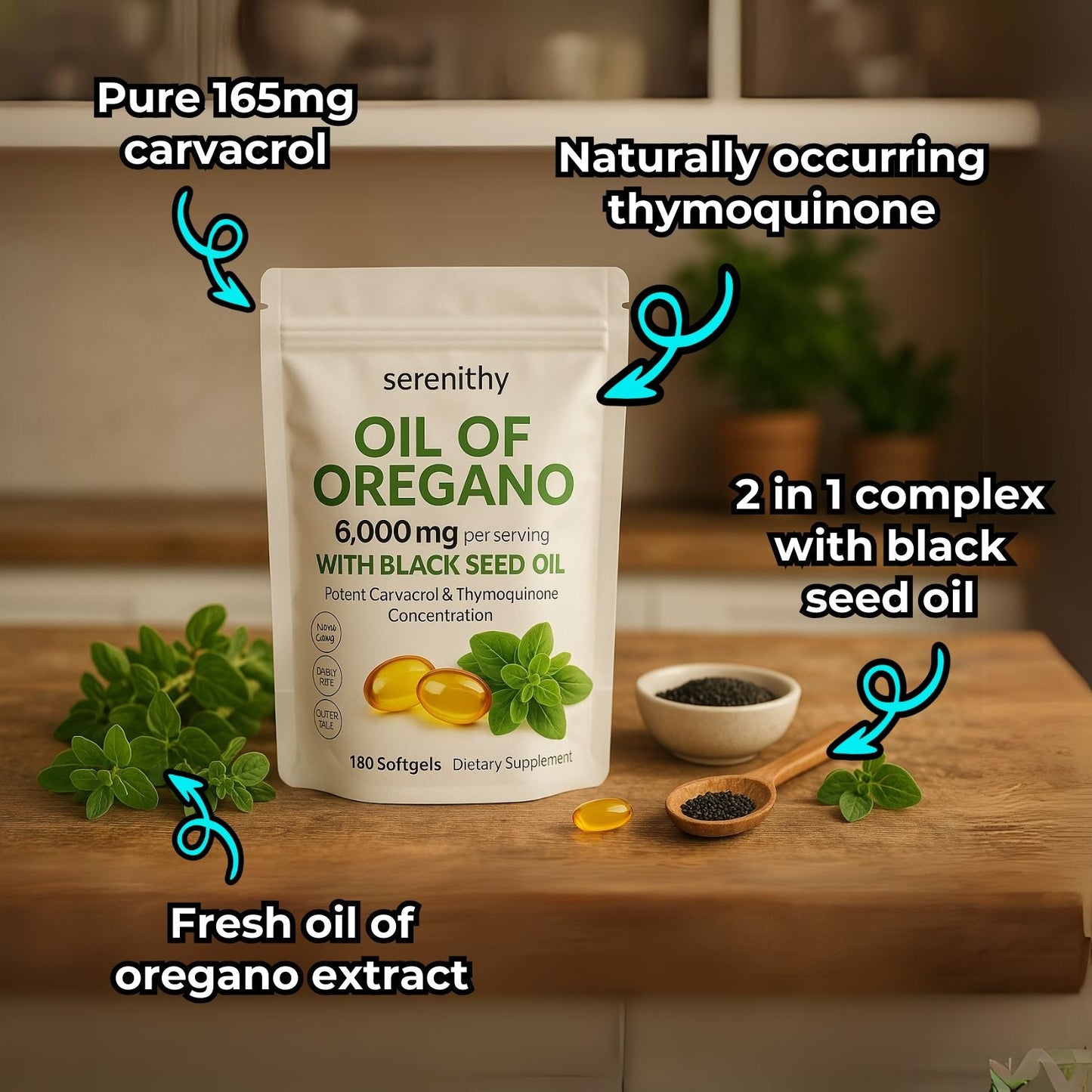 Oil Of Oregano with Black Seed Oil